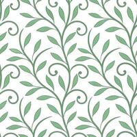 Art Nouveau vine seamless tiles pattern with flowing lines and pastel colors ideal for elegant dining rooms Set 2 vector