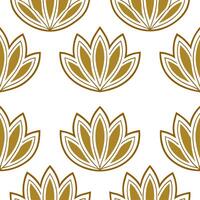 Art Deco magnolia seamless tiles pattern with symmetrical magnolia motifs and gold accents for glamorous interiors Set 4 vector