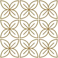 Art Deco hydrangea seamless tiles pattern with symmetrical hydrangea motifs and gold accents for glamorous interiors vector