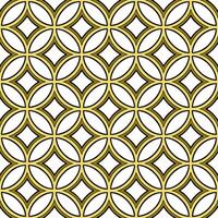 Art deco buttercup seamless pattern with metallic accents and geometric elements on white vector