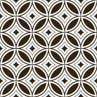 Art deco Anemone seamless pattern with metallic accents and geometric elements on white vector