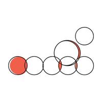 Abstract Team Circles Overlapping in a Bokeh Style Set 2 vector