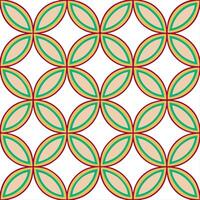 Abstract geometric Pilea seamless pattern with vibrant hues and dynamic layout on white Set 3 vector