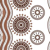 Create seamlessestiles patterns based on Australian Aboriginal symbols using earthy colors and circular motifs for a cultural yet contemporary look concept as Integrate Australian A Dynamic Square vector