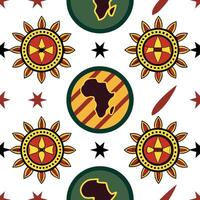 Create seamlessestiles patterns based on local African symbols incorporating vibrant color schemes and symbolic motifs concept as Design energetic tiles patterns that reflect the ric Dynamic Square vector