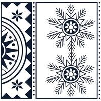 Design seamlessestiles pattern based on local symbols from the Inuit culture incorporating snowflakes and geometric elements concept as Focus on Inuit cultural symbols like snowflak Dynamic Square vector
