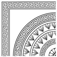 Design seamlessestiles pattern based on ancient Greek art incorporating traditional symbols intricate details and classical geometry concept as Create a modern tiles design inspired Dynamic Square vector