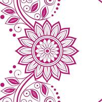 Elegant floral mandala seamless tiles pattern with intricate pink flowers on pure white background ideal for luxurious bathrooms concept as Intricate pink floral mandala on pure whi vector