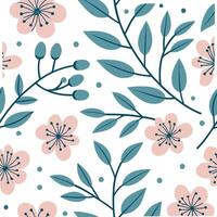Elegant spring nature seamless pattern with delicate vine patterns and soft green hues for refined natural designs concept as Refined spring nature pattern featuring delicate vines flat Set 2 vector