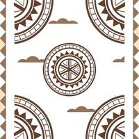 Ethnic graphics seamless pattern with traditional symbols and earthy color schemes for a grounded cultural look concept as Traditional symbols and earthy colors in ethnic graphics flat Set 4 vector