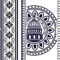 Ethnic graphics seamless pattern with traditional symbols and earthy color schemes for a grounded cultural look concept as Traditional symbols and earthy colors in ethnic graphics flat Set 9 vector