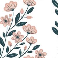 Elegant summer flowers seamless pattern with soft petals and muted tones for sophisticated floral designs concept as Elegant summer flower pattern with soft petals and muted tones flat vector