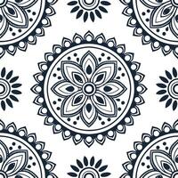 Elegant vintage medallion seamless tiless intricate designs on white background ideal for sophisticated interiors concept as Designing elegant seamless tiles with intricate vintage m flat vector