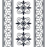 Enhance seamless patterns with decorative frame motifs royal tiles grids vintage inspired borders commercial branding solutions concept as Engraved scrollwork meets classic tiles fo flat vector