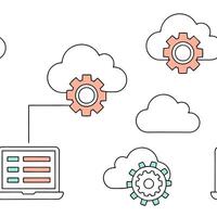 ERP on cloud and automation and customization concept as Customize automated cloud ERP to fit unique business needs enhancing flexibility and tailored workflows seamlessly in Pho flat vector