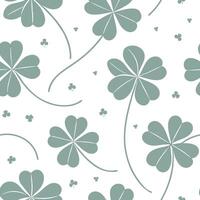 Ethereal clover seamless pattern with light tones and airy elements on white background concept as Light toned ethereal clovers with airy elements creating a dreamy seamless patter flat vector