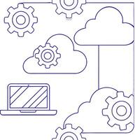 ERP on cloud and system and cloud concept as Utilize cloud based ERP systems for seamless operations leveraging cloud technology for enhanced efficiency and flexibility in Photo flat vector