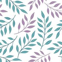Ethereal leaf repeat seamless tile pattern with delicate watercolor leaves and soft gradients for dreamy spaces concept as Delicate watercolor leaves with soft gradients create eth flat vector