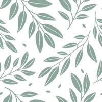Ethereal sage leaves seamless pattern with light tones and airy elements on white background concept as Light toned ethereal sage leaves with airy elements creating a dreamy seamle flat vector