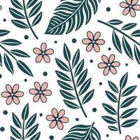 Ethnic patterns seamless design with natural elements like leaves and flowers for a boho chic free spirited look concept as Boho chic ethnic patterns with natural elements like lea flat vector