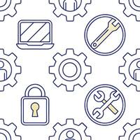evaluation in technology adoption concept as IT experts test new tools measure productivity gains assess user adoption rates refine rollout strategies secure seamless integration i flat vector