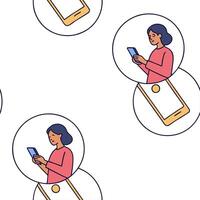 female hand using mobile smartphone dollar icon online transaction application concept concept as A woman uses her smartphone for online transactions highlighting financial app fun flat vector