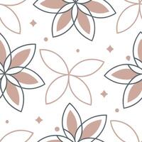 Flat Abstract minimalist geometric seamless pattern with overlapping shapes and subtle colors on white concept as Overlapping geometric shapes and subtle colors creating abstract m flat vector