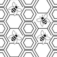 Flat Abstract honeycomb seamless tile pattern edgy isolated white background great for contemporary product packaging brand identity concept as Edgy honeycomb style hexagon seamles flat vector