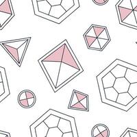 Flat Abstract retro polygon seamless pattern bright hues on white background suitable for stationery concept as Designing abstract seamless pattern with retro polygon shapes in bri flat Set 4 vector