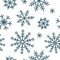 Flat Abstract snowflake seamless tile pattern with artistic shapes and cool color palette concept as Artistic abstract snowflakes with unique shapes and a cool color palette create flat vector