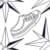 Flat Abstract seamless tile pattern integrating minimalist techno geometrics with sharp angular forms and digital accents enhanced by isolated whitebalance concept as Minimalist di flat vector