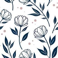 Flat Abstract watercolor peony seamless pattern with splashes and drips on white background concept as Abstract watercolor peonies with artistic splashes and drips forming a dynami flat vector