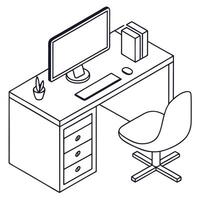Flat AI Enhanced Workspace Background concept as A glossy background of a modern office space with AI powered devices seamlessly integrated into the workspace The scene highlights flat vector