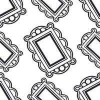 Flat Antique ornate frame seamless tile pattern featuring elaborate details and vintage charm concept as Elaborate antique ornate frames create seamless tile patterns exuding vinta flat vector