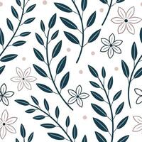 Flat Art deco botanical seamless pattern with symmetrical design for stylish interiors concept as Symmetrical art deco botanical elements seamlessly patterned for chic and stylish flat vector