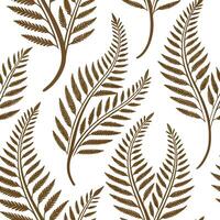 Flat Art Deco fern seamless tile pattern with symmetrical fern motifs and gold accents for luxurious living rooms concept as Symmetrical fern motifs with gold accents create Art De flat Set 3 vector