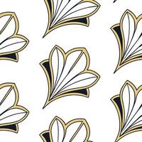 Flat Art deco geometric seamless pattern with metallic highlights for luxurious decor concept as Sophisticated art deco geometric shapes in a seamless pattern enhanced with metalli flat Set 2 vector