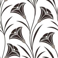 Flat Art Deco inspired seamless tile pattern with geometric floral elements and metallic accents for luxurious interior designs concept as Geometric floral elements with metallic a flat Set 2 vector