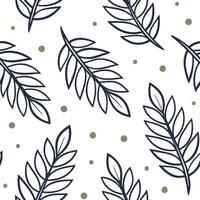 Flat Art Deco leaf repeat seamless tile pattern with geometric leaf elements and metallic accents for luxurious interior designs concept as Geometric leaf elements with metallic ac flat vector