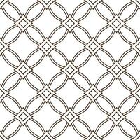 Flat Art deco square lattice seamless pattern ornate isolated white background ideal for glamorous branding wedding invitations editorial layouts concept as Ornate art deco square flat vector