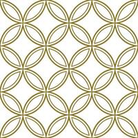 Flat Art Deco vine seamless tile pattern with geometric vine motifs and gold accents for luxurious interiors concept as Geometric vine motifs with gold accents create Art Deco seam flat vector