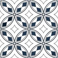Flat Art deco vintage medallion seamless tile pattern geometric symmetry on white background perfect for stylish spaces concept as Creating art deco inspired seamless tile with vin flat vector