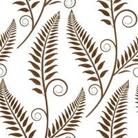 Flat Art Nouveau fern seamless tile pattern with flowing fern vines and intricate leaf details in emerald green tones for artistic interiors concept as Flowing fern vines and intri flat Set 4 vector