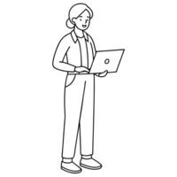 Flat Automated Event Planning concept as A candid shot of an event planner using automated software on a laptop to organize a large scale event The camera captures the planners sa flat vector