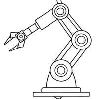 Flat Autonomous Manufacturing Robotics concept as A macro shot of an autonomous manufacturing robot assembling intricate components The camera focuses on the robots precise moveme flat vector