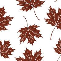 Flat Autumn leaves seamless pattern with rich red orange and yellow hues for vibrant fall designs concept as Vibrant autumn leaves pattern with rich red orange and yellow hues perf flat Set 2 vector