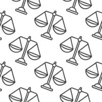 Flat Balance scale outline tiles concept as Seamless pattern of simple white outlines depicting balance scales Camera slowly pans across the tiles emphasizing equilibrium Represe flat vector