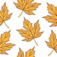 Flat Autumn warmth seamless tile pattern with cozy blankets and golden maple leaves for inviting home decor concept as Cozy blankets and golden maple leaves arranged seamlessly to flat Set 10 vector