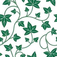 Flat Beautiful spring vine and ivy seamless tile pattern with twisting green tendrils and vibrant leaves concept as Twisting vines and ivy with vibrant green tendrils form a beauti flat vector