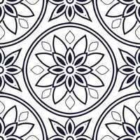 Flat Blend intricate frame designs with geometric tile formations seamless pattern ready for branding luxurious prints concept as Stunning tile symmetry paired with vintage orname flat vector